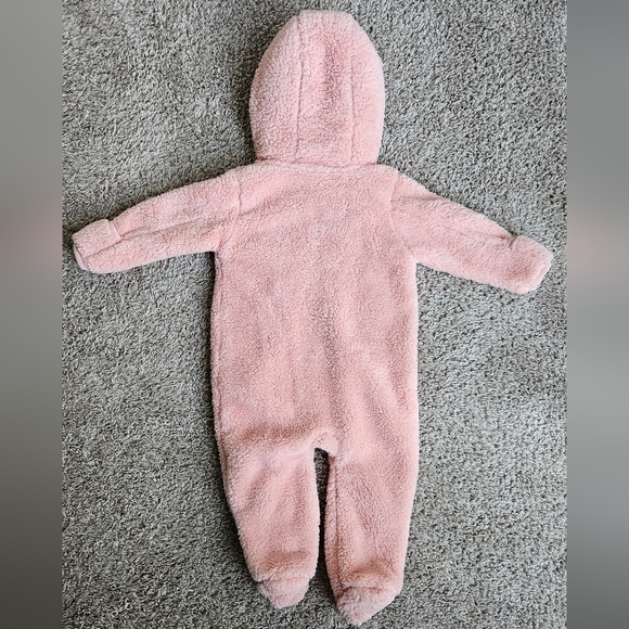NWOT, Eddie Bauer Pink Fleece 6-9 Month One Piece - Picture 2 of 5